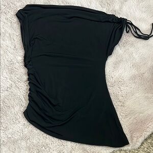 Fashion Nova Asymmetrical Off-Shoulder Ruched Side Top